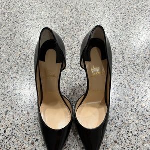 Christian Louboutin IRIZA 100 Black Patent Pumps/heels US 10.5
